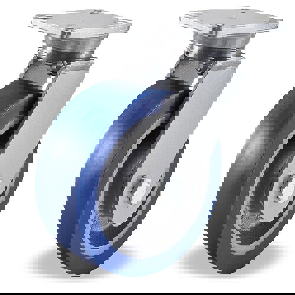 Swivel Top Plate Caster: Polyurethane, 8